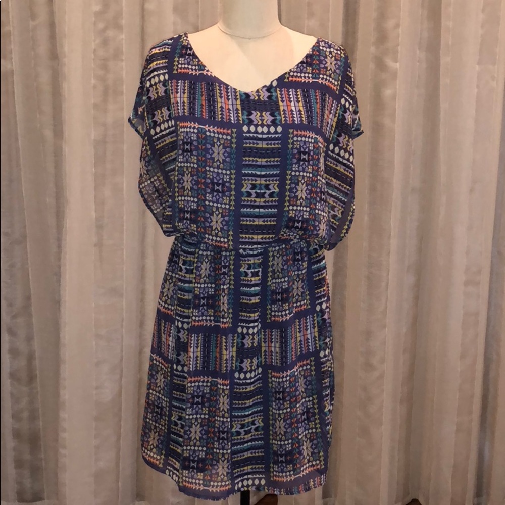 Cute Printed Mini  Dress